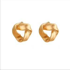 Gold Stud Earrings - ZARA